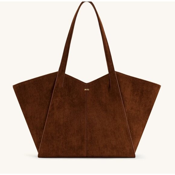 JW PEI Kiana suede women's large tote purse + Dust bag Brown - Picture 1 of 9